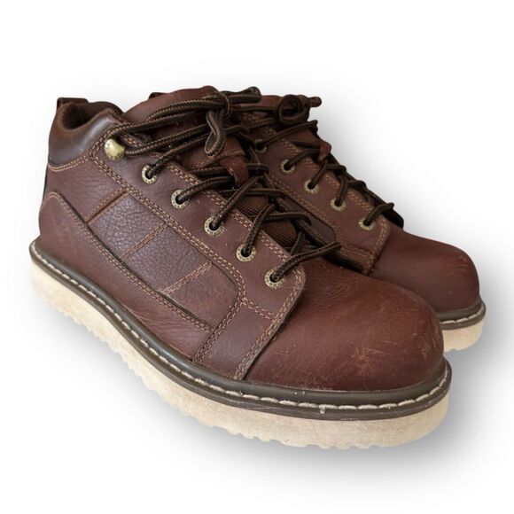 Brahma 2560158 Kyle II Classic Brown Leather Lace-Up work Boots Shoes Men's 7.5 - Picture 4 of 16